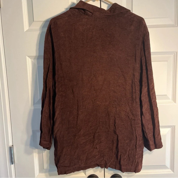 David Dart Cardigan Sweater Womes Button Front Rayon Vintage Brown - Picture 9 of 12